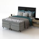 Ver imagem 2 de Conjunto Box Queen Mola Probel Napoli (158x198x56cm)