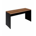 Ver imagem 3 de Mesa Escrivaninha de Trabalho 120cm X 70cm Pés Painel F5 Cor:nogal com Preto