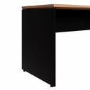 Ver imagem 5 de Mesa Escrivaninha de Trabalho 120cm X 70cm Pés Painel F5 Cor:nogal com Preto