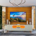 Ver imagem 6 de Rack com Painel para TV até 84 Polegadas com LED 100% MDF 293CMX238CM Pés em Madeira Maciça Espelhos Luminare Nobre