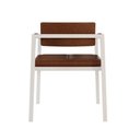 Ver imagem 6 de Poltrona Noah Fixa C/4 Pés 78 X 60,5 X 60,5 Cm Pés Brancos. Courino Whisky Courino Whisky