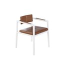 Ver imagem 1 de Poltrona Noah Fixa C/4 Pés 78 X 60,5 X 60,5 Cm Pés Brancos. Courino Whisky Courino Whisky