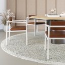 Ver imagem 4 de Poltrona Noah Fixa C/4 Pés 78 X 60,5 X 60,5 Cm Pés Brancos. Courino Whisky Courino Whisky
