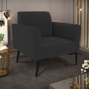 Ver imagem 2 de Kit 2 Poltronas Pés Villach Marisa Veludo D03 - D'Rossi Preto