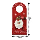 Ver imagem 5 de Kit 2 Decora Maçaneta Feliz Natal Pelúcia Papai Noel Gorro Xadrez 30cm - Master Christmas