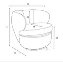 Ver imagem 6 de Poltrona Porto com Base Giratoria Couro Legitimo:450