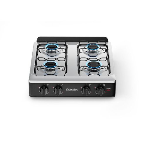 Fogão Cooktop de Mesa Portátil Ideal Eco 4 Bocas Esmaltec