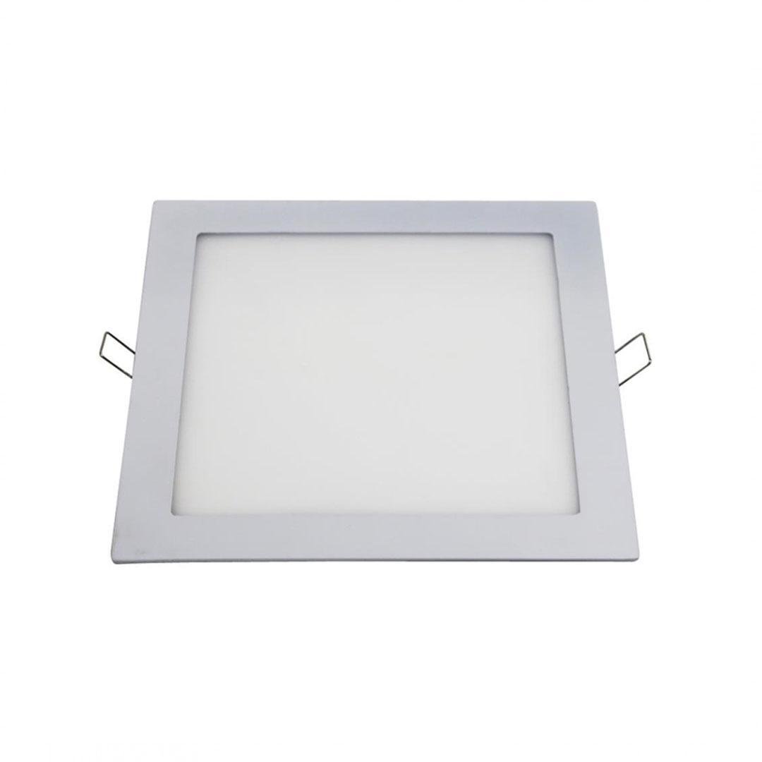 Plafon Painel Led Luminária Downlight 18w Embutir Quadrado Branco Frio Spot Teto:branco/unissex/únic