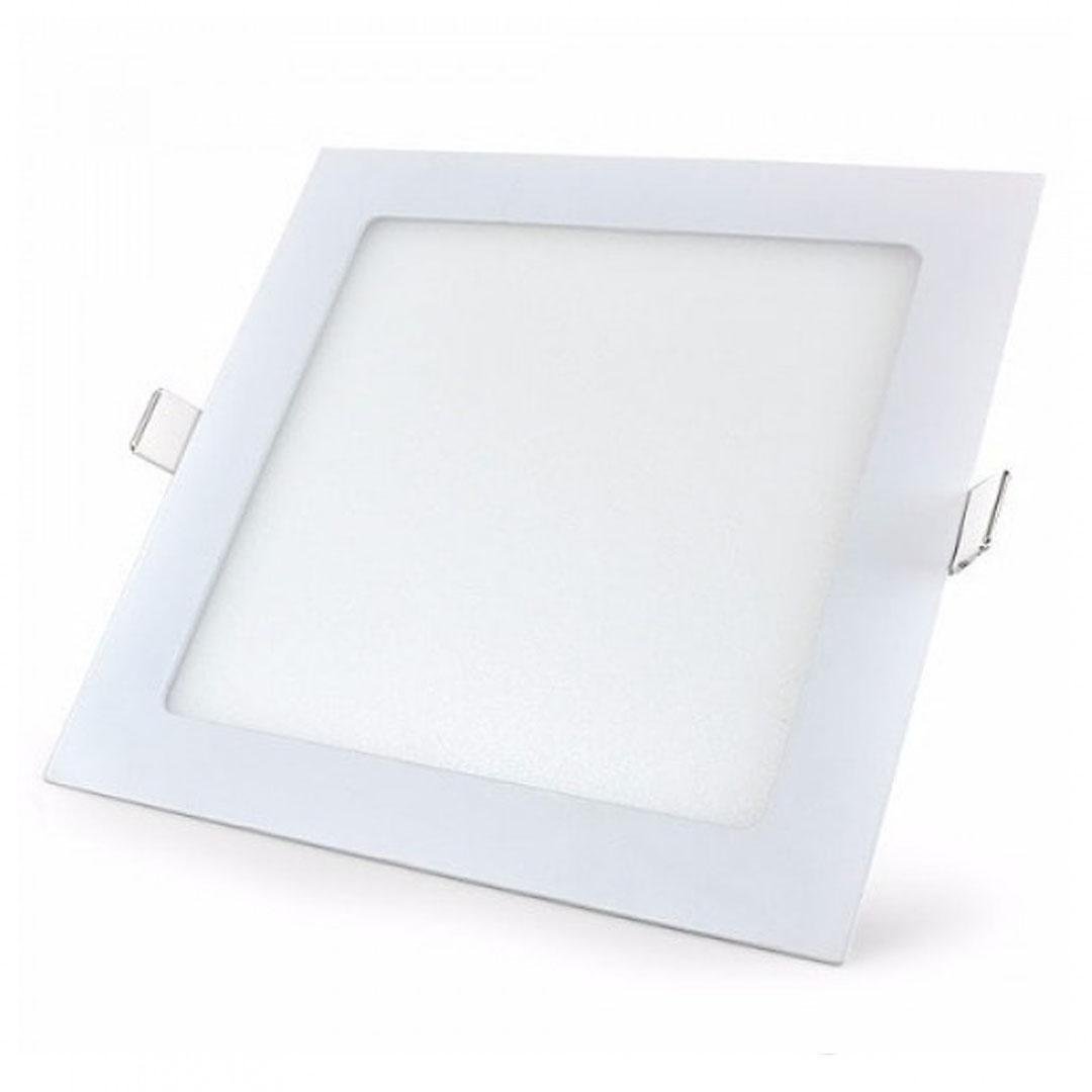 Plafon Painel Led Luminária Downlight 18w Embutir Quadrado Branco Frio Spot Teto:branco/unissex/únic - 2