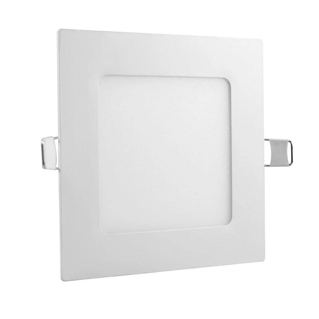 Plafon Painel Led Luminária Downlight 18W Embutir Quadrado Branco Frio Spot Teto:Branco/Unissex/Únic - 5