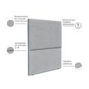 Ver imagem 3 de Cabeceira Estofada Solteiro Luna 90cm Boucle Cinza