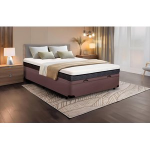 Cama Box Baú Casal Serenelife - Corano Marrom