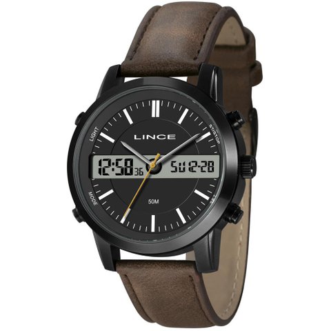 Relógio Lince Masculino Ref: Mac4764l46 P1mx Anadigi Black Mac4764l46-P1mx