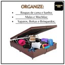 Ver imagem 7 de Cama Queen Box Baú Bi-partida 79 Blindada:corino Cinza/queen