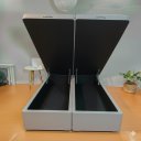 Ver imagem 4 de Cama Queen Box Baú Bi-partida 79 Blindada:corino Cinza/queen