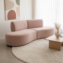 Ver imagem 3 de Sofá Orgânico Módulo Curvo Savana Boucle Rosê - Montanaris Decor