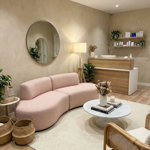 Sofá Orgânico Módulo Curvo Savana Boucle Rosê - Montanaris Decor