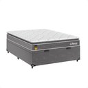 Ver imagem 4 de Cama Box Baú Viúva + Colchão Life D33 Pillow Top 61x128x188cm - Cinza - e-Shop Casa
