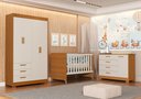 Ver imagem 1 de Quarto para Bebê Completo com Berço Evolution 4 em 1 Zaki Bege/Areia Fosco/Savana