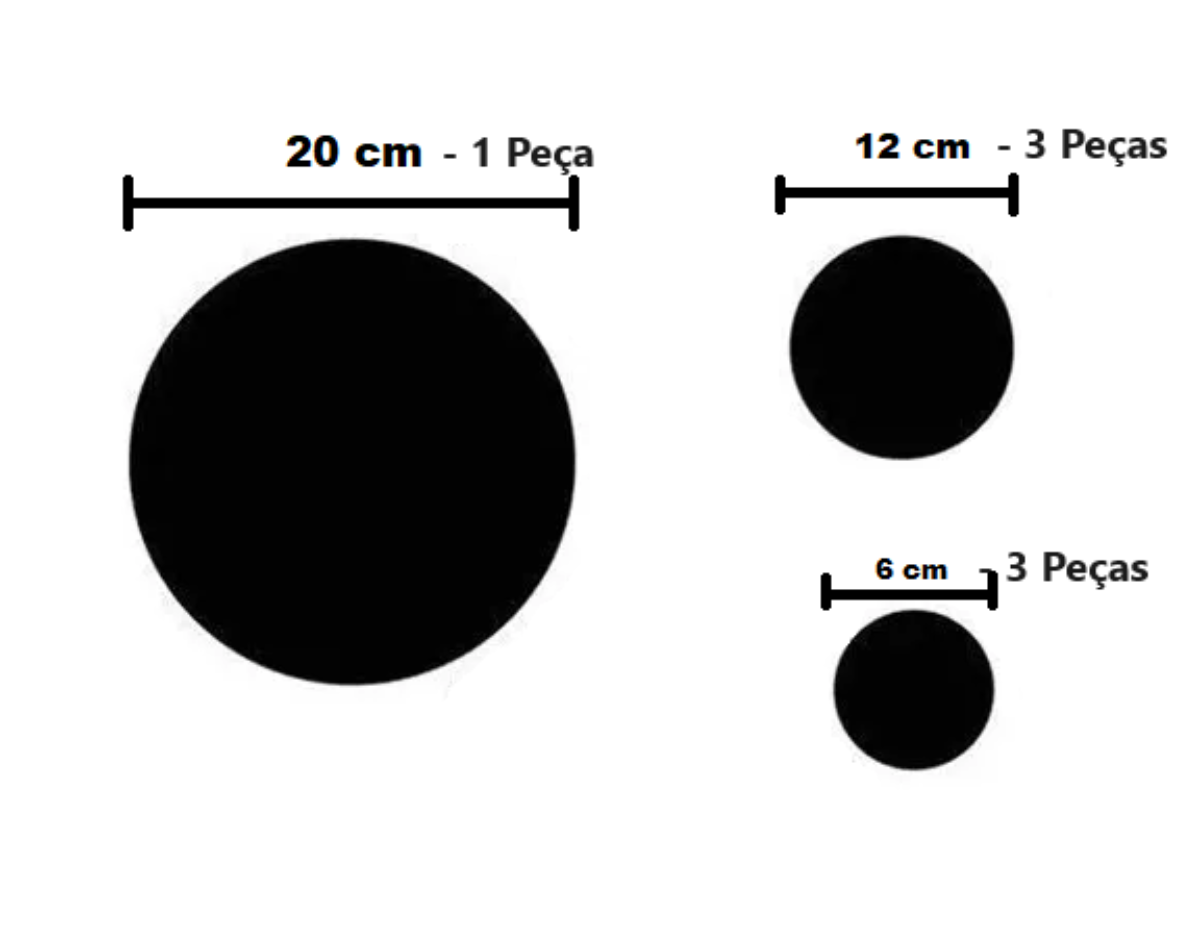 Espelho Decorativo Acrílico Espelhado Círculos Bolas 12 Peça - 5