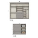 Ver imagem 3 de Conjunto Quarto Adulto Nova York Espresso Móveis Cinza