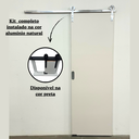 Ver imagem 4 de Kit Porta de Correr Fundo Primer 100x210 + Trilho Preto