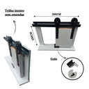 Ver imagem 3 de Kit Porta de Correr Fundo Primer 100x210 + Trilho Preto