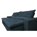 Ver imagem 6 de Sofá Lisboa 3,12m Retrátil, Reclinável com Molas no Assento Tecido Suede Velusoft Azul - Cama