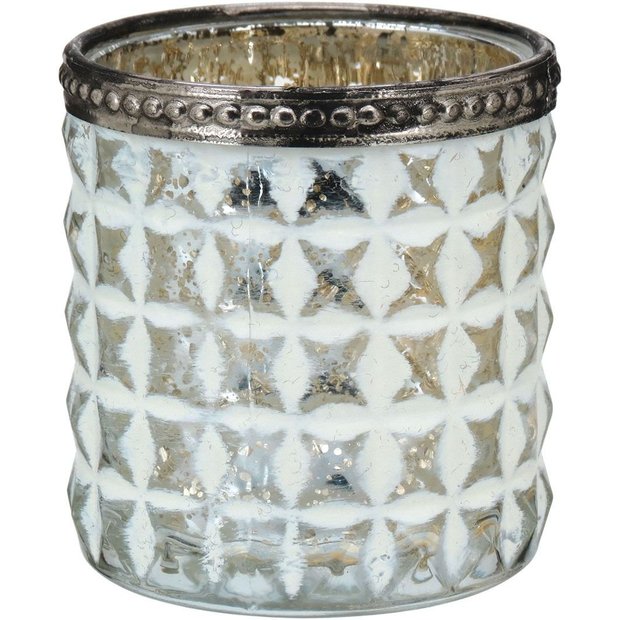 Ver imagem 1 de Temple Castiçal de Metal Branco Decorativo Sala Quarto 8x7cm