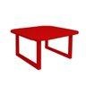 Mesa De Centro Lateral De Apoio Para Sala Estar Square Vermelho Laca - 5