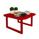 Ver imagem 1 de Mesa De Centro Lateral De Apoio Para Sala Estar Square Vermelho Laca