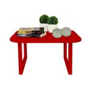 Ver imagem 2 de Mesa De Centro Lateral De Apoio Para Sala Estar Square Vermelho Laca