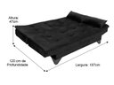 Ver mais imagens de Sofá Cama 3 Lugares Bege 501 Stilo Plus