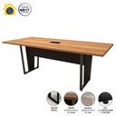 Ver imagem 3 de Mesa de Reunião Pés Metal 2m Nogal Caixa de Tomadas F5