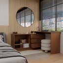 Ver imagem 2 de Penteadeira com Cômoda Mônaco 2 Portas 3 Gavetas Freijó - Panorama Móveis