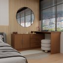 Ver imagem 1 de Penteadeira com Cômoda Mônaco 2 Portas 3 Gavetas Freijó - Panorama Móveis