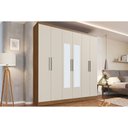 Ver imagem 1 de Guarda Roupa Casal 6 Portas c/Esp PH1127 Carvalho/Off Herval