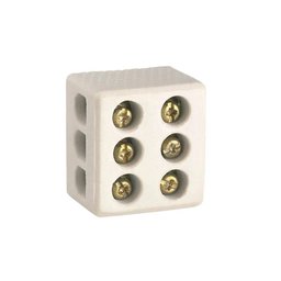 Conector de Porcelana Tripolar Cabo de 10mm² 25A/600V - 1