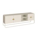 Ver imagem 2 de Rack Orgânico para TV até 65 Polegadas 180cm 2 Portas 2 Gavetas Metal Luna BP Offwhite