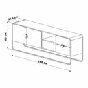 Ver imagem 3 de Rack Orgânico para TV até 65 Polegadas 180cm 2 Portas 2 Gavetas Metal Luna BP Offwhite