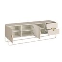 Ver imagem 5 de Rack Orgânico para TV até 65 Polegadas 180cm 2 Portas 2 Gavetas Metal Luna BP Offwhite