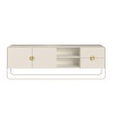 Ver imagem 4 de Rack Orgânico para TV até 65 Polegadas 180cm 2 Portas 2 Gavetas Metal Luna BP Offwhite