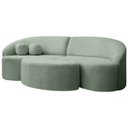 Ver imagem 3 de Sofá Orgânico Palermo 4 Lugares 210cm + Puff Bouclê - Sofa Store:Bouclê Verde Menta