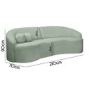 Ver imagem 7 de Sofá Orgânico Palermo 4 Lugares 210cm + Puff Bouclê - Sofa Store:Bouclê Verde Menta