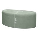 Ver imagem 5 de Sofá Orgânico Palermo 4 Lugares 210cm + Puff Bouclê - Sofa Store:Bouclê Verde Menta