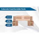 Ver imagem 3 de Cabeceira Cama Box Madeirado Casal Triunfo C/ 2 Gavetas Ébano Touch - Demóbile