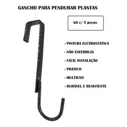 Gancho para Pendurar Plantas e Flores 15cm - 5 Peças - 3