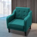 Ver imagem 1 de Poltrona Decorativa Bella Sala Recepção Escritorio - Lobo Shopp:azul Turquesa