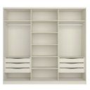 Ver imagem 3 de Guarda Roupa Bend em Mdf 260x240cm 3 Portas 6 Gavetas Luna C830