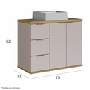 Ver imagem 5 de Gabinete de Banheiro Aqua 76cm Estilare Gab4002 Nude/carvalho